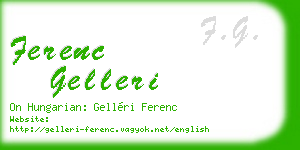 ferenc gelleri business card