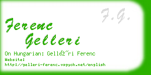 ferenc gelleri business card